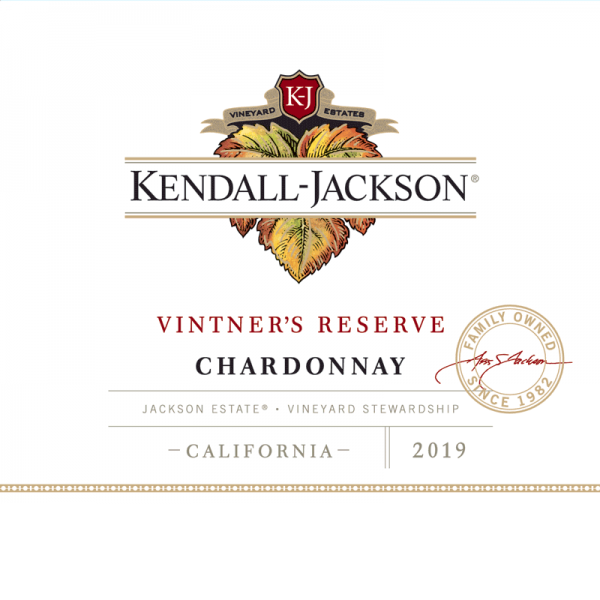 2019 Kendall Jackson Vintners Reserve Chardonnay Front Label 