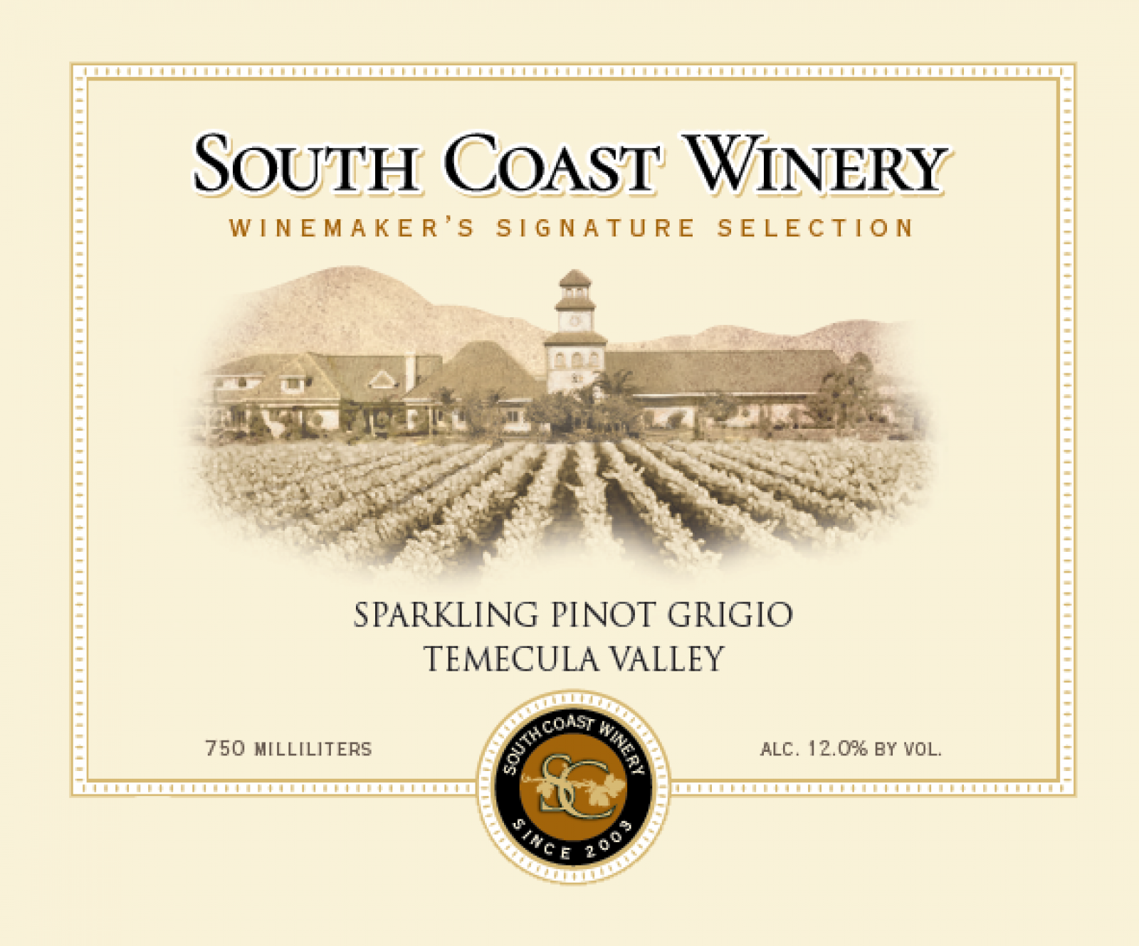 South Coast Sparkling Pinot Grigio 2020