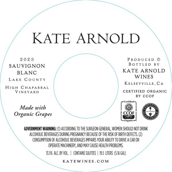 Kate Arnold Sauvignon Blanc 2023 Keg Collar