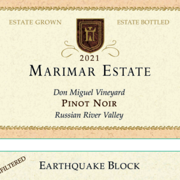 Marimar Earthquake Block Pinot Noir 2021