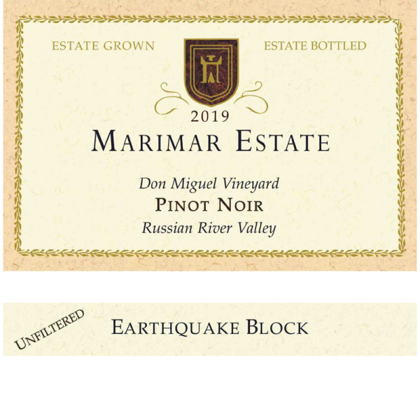 2019 Marimar Estate Winery Earthquake Block Pinot Noir 