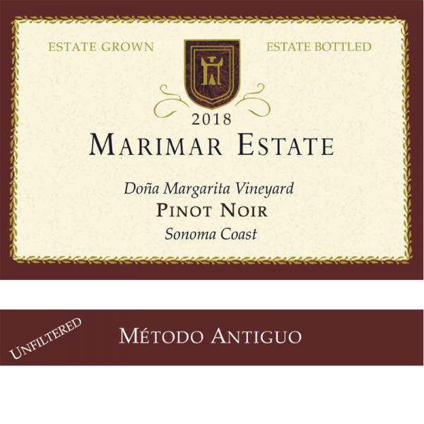 2018 Marimar Estate Winery Método Antiguo Pinot Noir