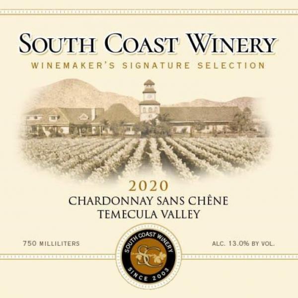 South Coast Chardonnay Sans Chene Temecula Valley AVA 2020