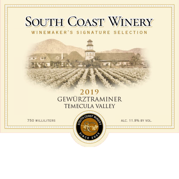 South Coast Winery Gewurztraminer 2019