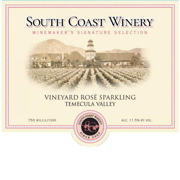 South Coast Winery Sparkling Vineyard Rose