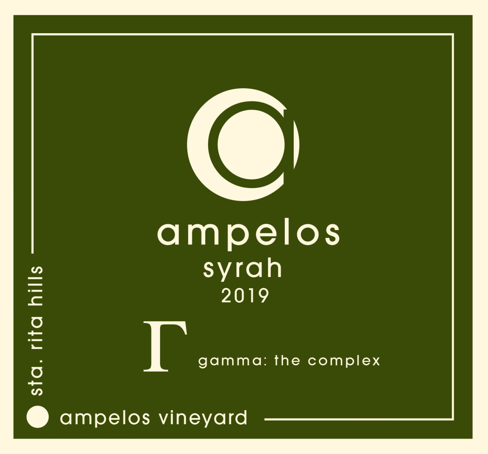 Ampelos Cellars Syrah Gamma 2019
