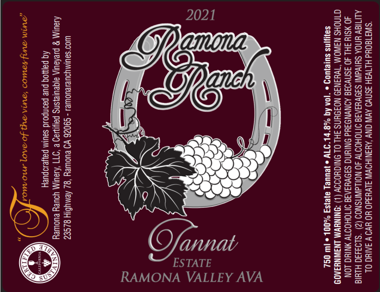 Ramona Ranch Tannat 2021