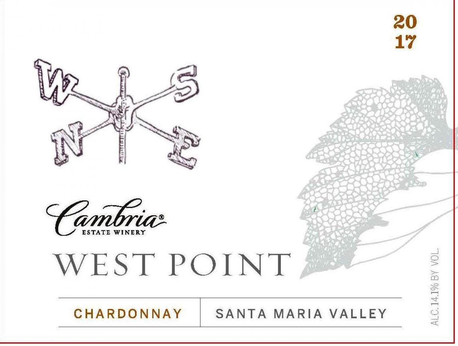 2017 Cambria Estate Winery West Point Chardonnay 