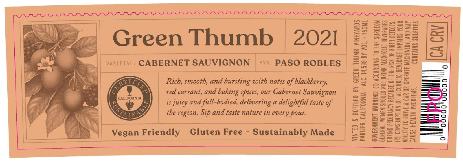 Green Thumb Cabernet Sauvignon 2021