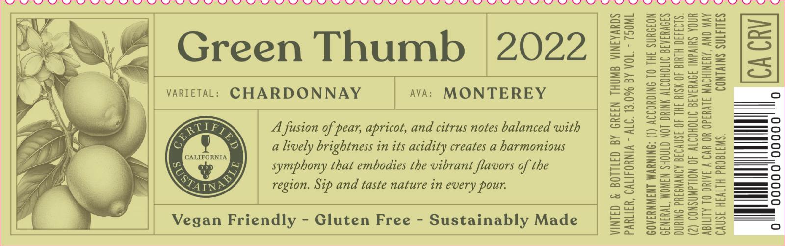 Green Thumb Chardonnay 2022