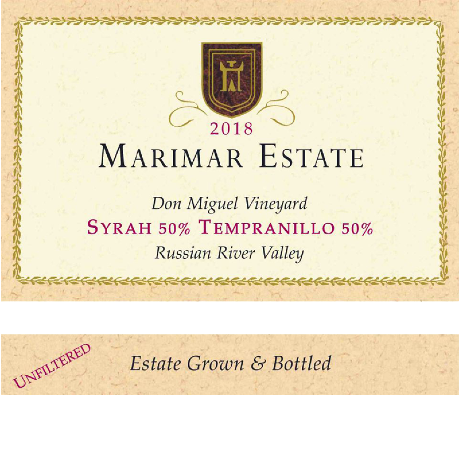 2018 Marimar Estate Winery Syrah / Tempranillo 