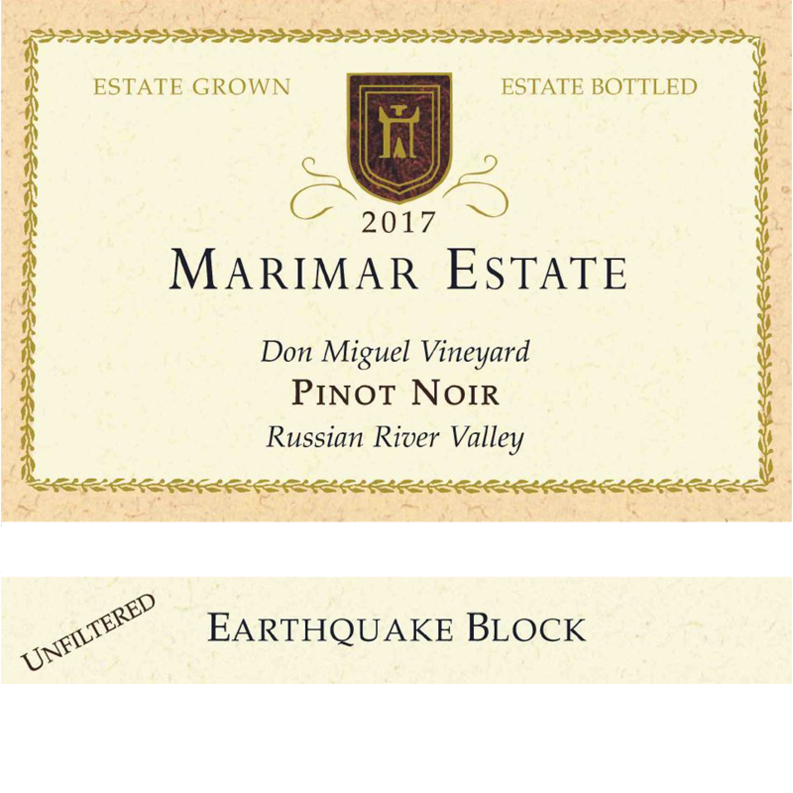 2017 Marimar Estate Winery Earthquake Block Pinot Noir