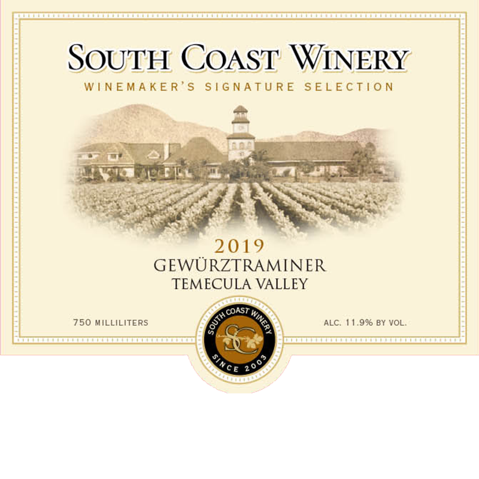 South Coast Winery Gewurztraminer 2019