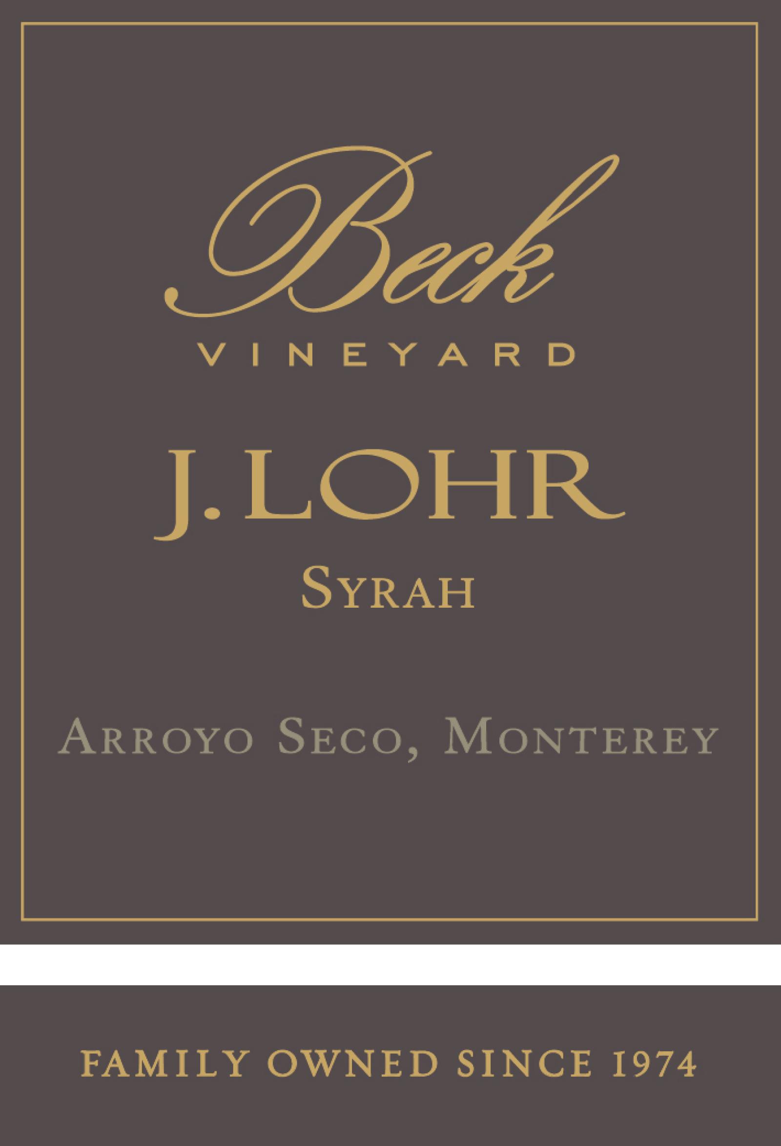 J Lohr Beck Vineyard Syrah 2019